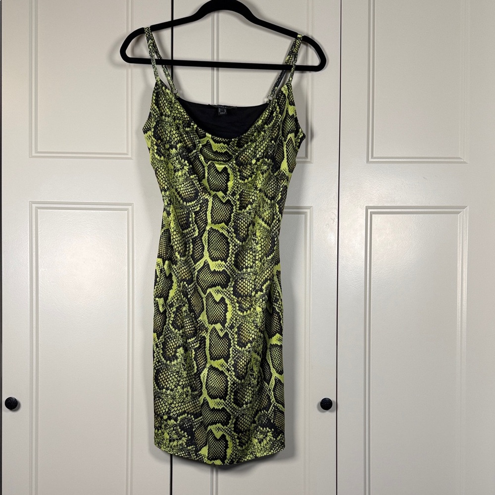 Forever 21 Lime Snake Print Dress